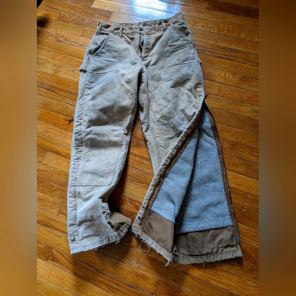 Carhartt Fleece Lined Pants 32x30 USED Vintage